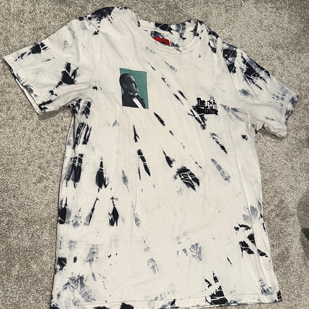 Men's Black and White Graphic Tee - The Godfather